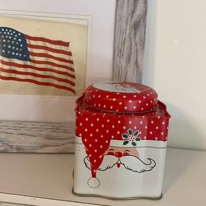 Vintage Santa Tin